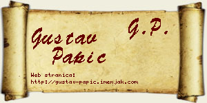 Gustav Papić vizit kartica